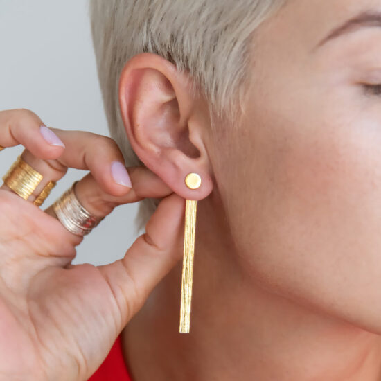 Rays Sun Bar 3 in 1 Earrings - Image 2