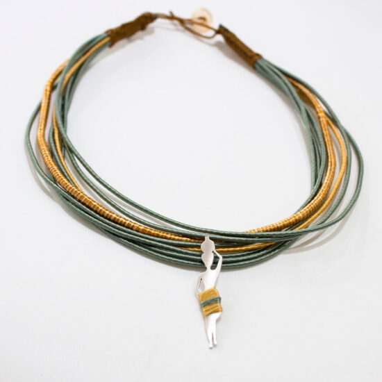 Yellow Head Carrying Necklace