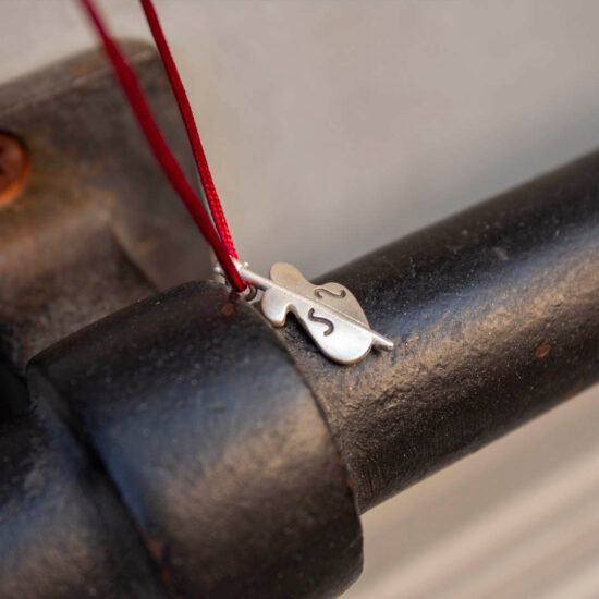 Silver Cello pendant lace